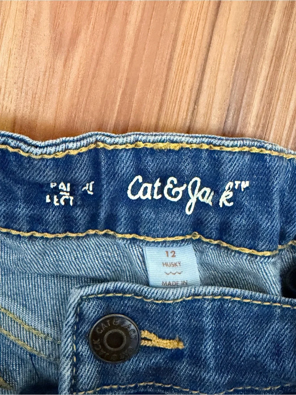 Boys Blue Washed Straight-Leg Jeans